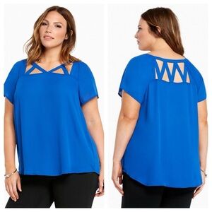 Torrid Blue Blouse 1X
